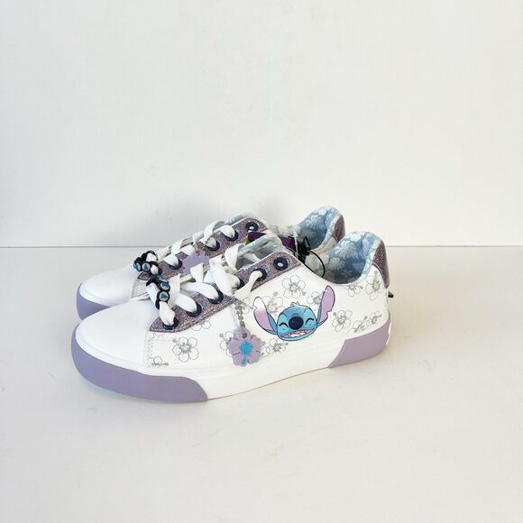 Disney’s Lilo & Stitch Women’s Low Top Lace Up Court Sneakers White Size 6 NWTs - Picture 5 of 12